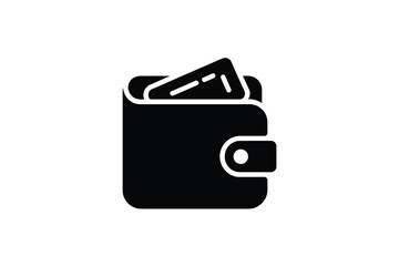 Silhouette of a wallet with currency and cards emerging out