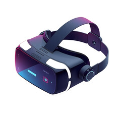 Fototapeta premium Immersive Tech Exploring Virtual Worlds Through Innovative Headset isolated on transparent background Generative AI.