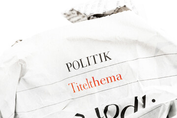 Politik Titelthema Zeitungsartikel