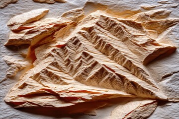 Abstract relief map of tan mountains