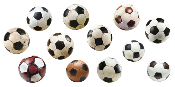 Collection of Vintage Soccer Balls: A Nostalgic Look at the Beautiful Game