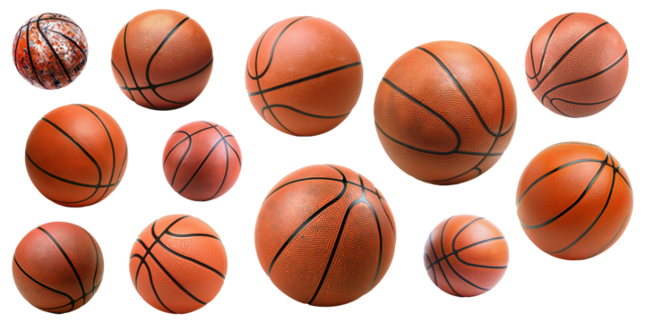 Collection of Various Basketball Balls