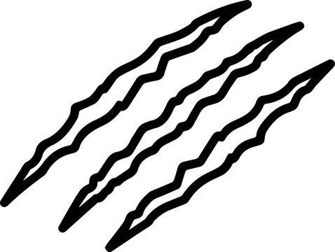 Dynamic claw marks tearing through space, perfect for adding a touch of wild energy to your creative projects