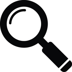 Magnifying glass icon symbol of search research exploration discovery analysis and investigation simple clean vector illustration vector