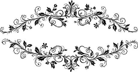 Vintage Floral Ornament Swirl Design