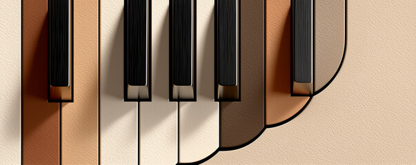 A stylish and abstract music banner with textures and earthy tones..