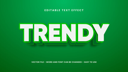 3D Green Trendy Editable Text Effect