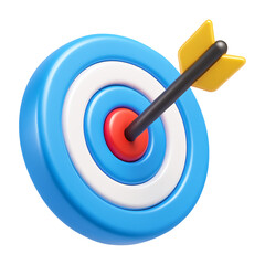3D Target With Arrow Icon