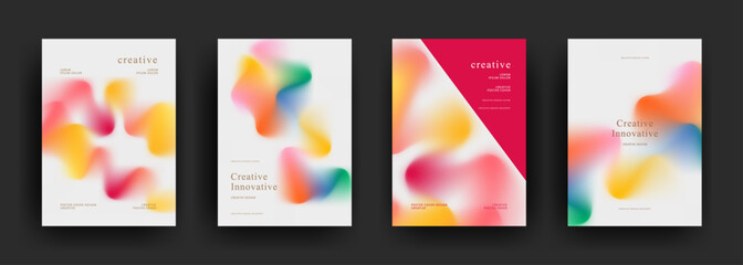 abstract gradient background template. trendy Minimalist style posters with dark concept. Modern wallpaper design for social media, brochure, flyer, banner