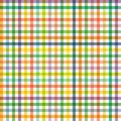 Colorful geometric square grid line seamless pattern. Retro rainbow gingham style background. Abstract tartan fabric texture illustration., colorful check seamless pattern, repeat pattern, pastel