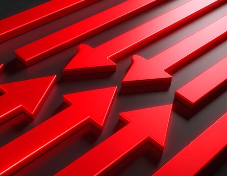 Red arrows on dark background