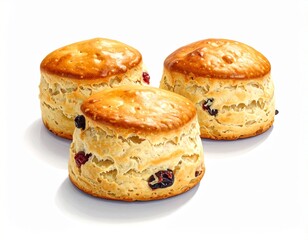 Currant Glazed Flaky Scones