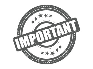 Obraz premium Important Rubber Stamp Seal with a Dotted Circle