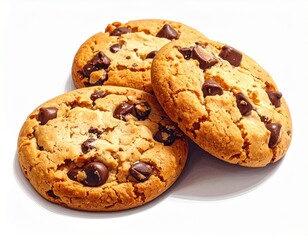 Golden Chocolate Chip Cookies with Crisp Edges and Soft Centers