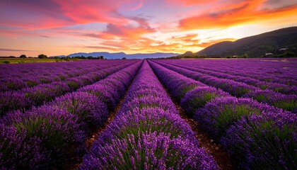 Lavender field at sunset (1)