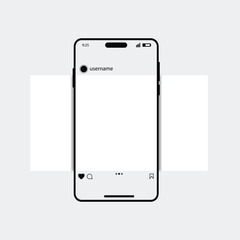 Instagram Post Mockup on Smartphone Screen — Social Media Template for Branding & Marketing