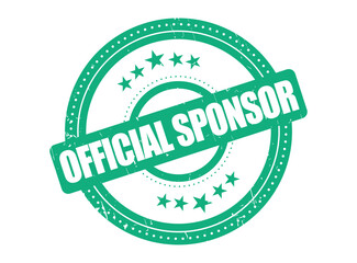Official Sponsor Rubber Stamp Seal with a Dotted Circle
