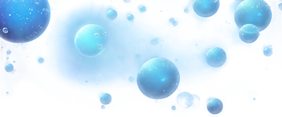 water drops on blue background