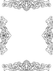 decorative frame with floral ornament
