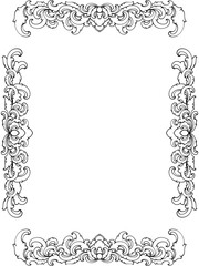 frame with floral ornament