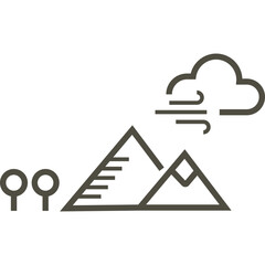Mountain Landscape Icon