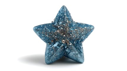 silver star on white background