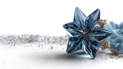 blue christmas star