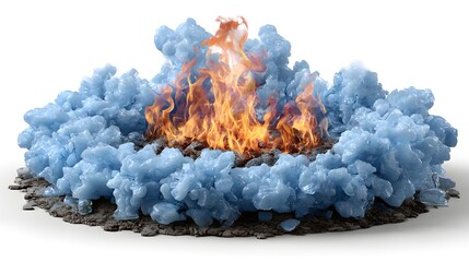 fire burning in the sky