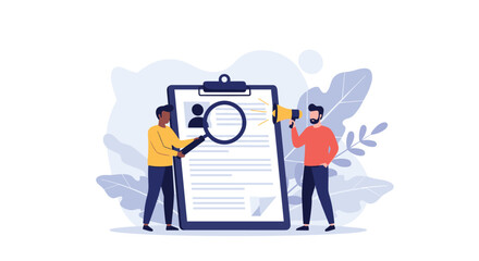 Recruitment process analyzing candidate profiles and talent acquisition through effective job posting and search techniques