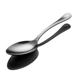 Elegant polished silver spoon glistening with light, perfect for showcasing culinary creations, a symbol of dining refinement and gourmet experiences, capturing the beauty of simple elegance