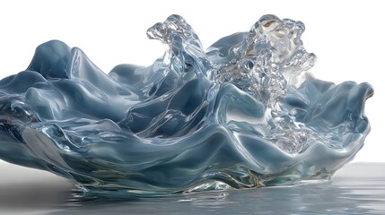 ice cube isolated on white background