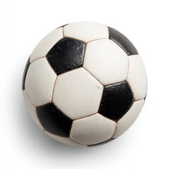 Overhead view of a black and white soccer ball (3)