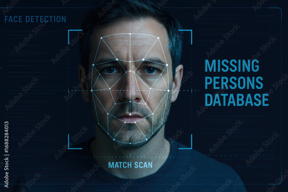 Aufkleber facial recognition technology for social impact uses ai to scan and match missing persons database e
