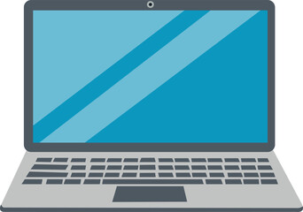 ノートパソコンのシンプルなイラスト