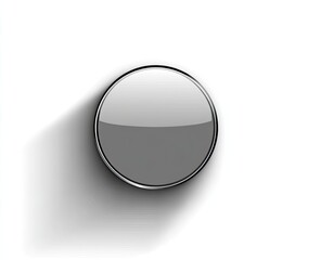 Gray circular button with a subtle shadow