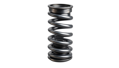 Coil spring isolated on a transparent background, provided as a PNG file.
