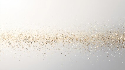 Light gray background with a horizontal band of gold glitter
