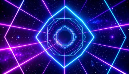 Neon tunnel through space