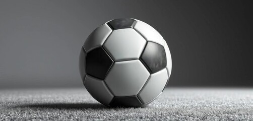 Abstract gray football background; large ball, geometric shapes, subtle textures,  pattern,  lines