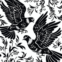 Fototapeta premium bird, animal, nature, silhouette, white, vector, pigeon, illustration, isolated, quail, wildlife, beak, black, feather, drawing, wing, birds, dove, wild, chicken, pheasant, branch, crow, art, sketch