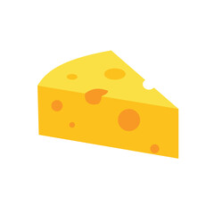 French cheese icon, flat icon. stock illustration