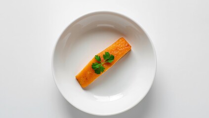 Simple Geometric Composition on White, featuring Orange Rectangle and Green Accent.