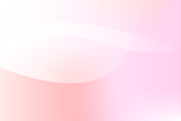 淡いピンクと白　柔らかな曲線の抽象背景素材