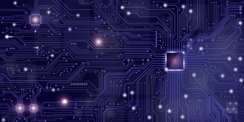 Fototapeta premium Circuit board. Technology background. Central Computer Processors CPU concept. Motherboard digital chip. vector eps10