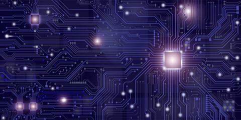 Obraz premium Circuit board. Technology background. Central Computer Processors CPU concept. Motherboard digital chip. vector eps10