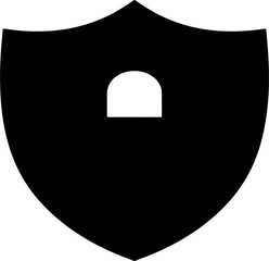 vector black button with a warning sign