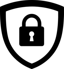 padlock icon on black background