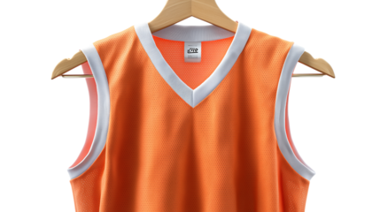 Orange Basketball Jersey on Hanger