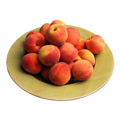 ripe orange apricot Fresh apricot fruit in closeup Fresh apricot on white background apricot in plate