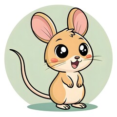 Adorable Baby Jerboa Kangaroo Rat Pup Sitting Inside A Cookie Jar In Cute Chibi Cartoon Style, Kawaii Illustration With Big Sparkling Eyes, Whimsical Pastel Colors, And Sweet Charm